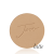 Okrągły, prasowany puder do twarzy marki Jane Iredale w odcieniu Latte: Ciemny beż z ciepłym, kawowym podtonem z wytłoczonym logo Jane Iredale.