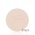 Okrągły, prasowany puder do twarzy marki Jane Iredale w odcieniu Ivory: Bardzo jasny beż z chłodnym różowym podtonem z wytłoczonym logo Jane Iredale.