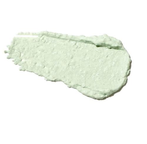 Na zdjęciu widoczna jest próbka serum HydroPure Color Correcting Serum  w kolorze jasnej, pastelowej zieleni lub mięty. Konsystencja jest gęsta, kremowa z delikatną ziarnistością lub drobinkami