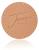 Okrągły, prasowany bronzer do twarzy marki Jane Iredale PureBronze Matte Bronzer w odcieniu LIGHT z wytłoczonym logo Jane Iredale. Odcień jasny, ciepły brąz.