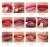 Na zdjęciu zaprezentowano 12 odcieni błyszczyków do ust Lip Stain marki Jane Iredale, pokazanych na modelkach. Każdy kolor jest podpisany nazwą i typem wykończenia. To zestawienie doskonale pokazuje, jak dany odcień wygląda na ustach