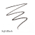 Próbka koloru kredki do brwi Jane Iredale PureBrow Shaping Pencil Soft Black – bardzo ciemny, intensywny brąz wpadający w czerń. Odpowiedni dla osób o czarnych lub bardzo ciemnych włosach, które pragną mocnego podkreślenia brwi bez efektu przerysowania.