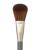 Zbliżenie na pędzel  Powder Complexion Brush -  pokazuje włosie z bliska. Kolorystyka: głęboki kasztanowy brąz u nasady, przechodzący w cieplejszy, miodowo-karmelowy ton ku końcówkom, naturalny efekt gradientu.