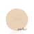 Okrągły, prasowany puder do twarzy marki Jane Iredale w odcieniu Amber - jasny do średniego beż z ciepłym, morelowo-złotym podtonem z wytłoczonym logo Jane Iredale..png