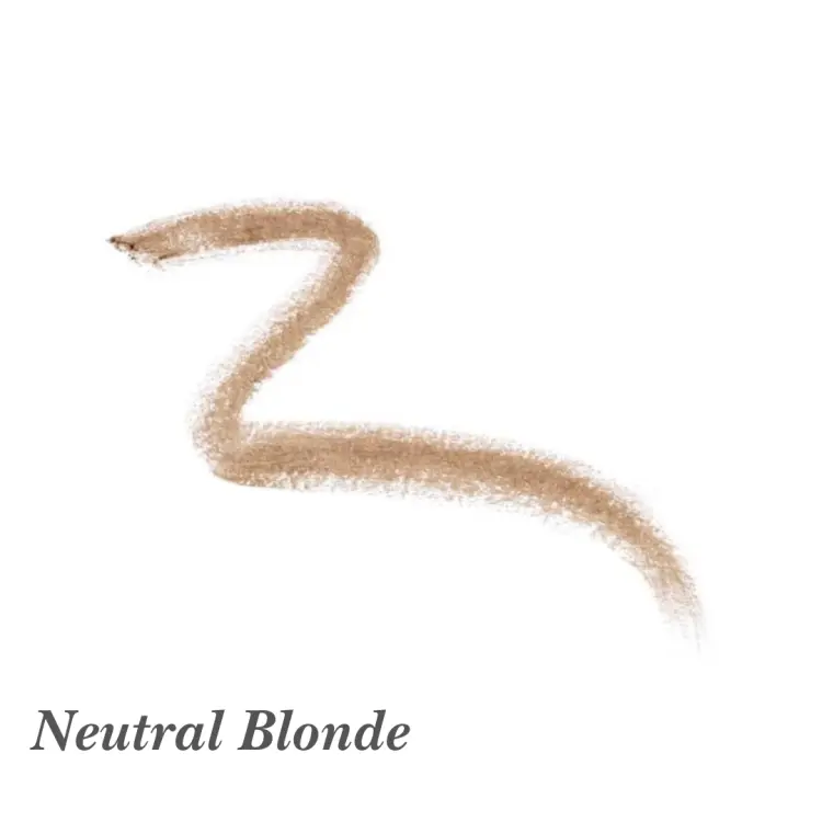 Na zdjęciu widzimy otwarte opakowanie jane iredale PureBrow™ Brow Powder w odcieniu Neutral Blonde. Puder jest mniej popielaty niż Ash Blonde, subtelnie bardziej beżowy lub piaskowy.