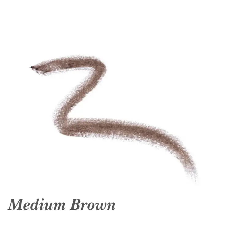 Na zdjęciu widzimy otwarte opakowanie jane iredale PureBrow™ Brow Powder w odcieniu Medium Brown.  To średni brąz o chłodnym, neutralnym tonie. Idealnie sprawdza się u osób o średnich i ciemniejszych włosach.