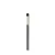 Zdjęcie przedstawia pędzelek do makijażu oczu jane iredale Flat Eye Brush na białym tle. Ma długi, szary trzonek z białym logo marki, złotą skuwkę oraz krótkie, gęste, płasko ułożone brązowe włosie o lekko zaokrąglonej końcówce.