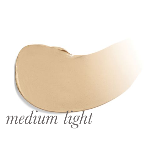Próbka koloru Medium Light - to odcień w ciepłej tonacji z delikatnymi żółtymi podtonami, który dodaje skórze promiennego wyglądu. Pasuje do osób o jasnej lub średniej karnacji.